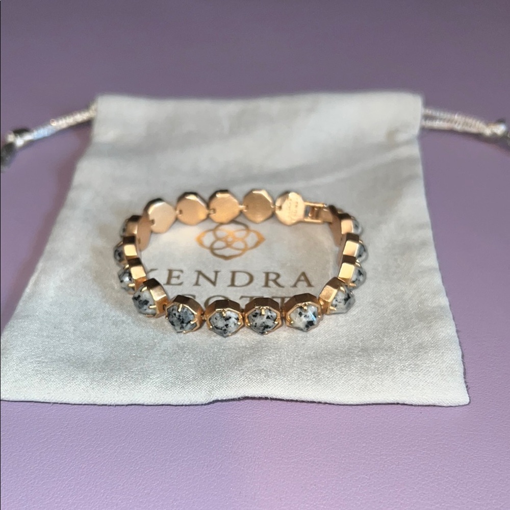 Kendra Scott Gold and Granite Link Bracelet